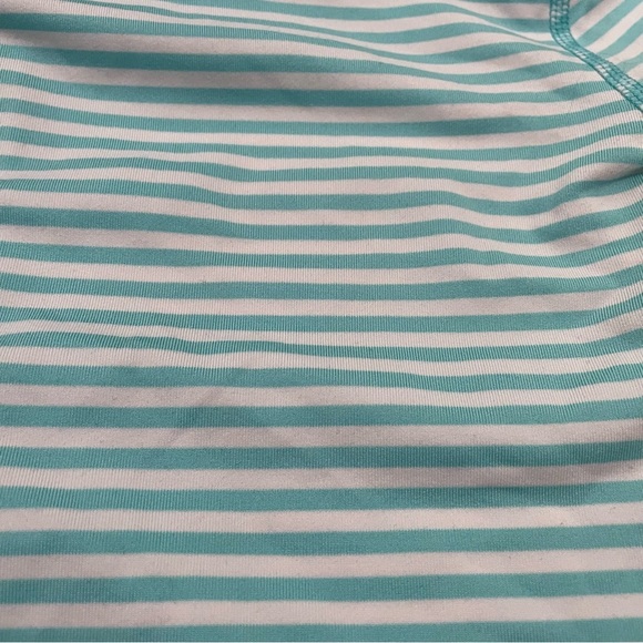 Nike Dri-Fit Running 1/4 zip, Teal White Stripes Size Small - Picture 5 of 11